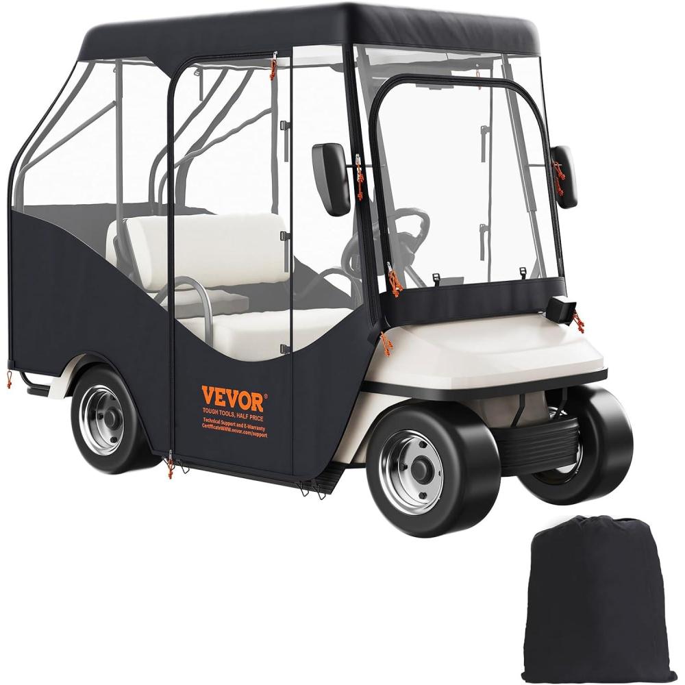 image:imageVEVOR Golf Cart Enclosure Polyester Driving Enclosure Club Car Covers Universal Fits for Most Brand Carts Sunproof and Dustproof Outdoor Cart Cover420D 97x43x55