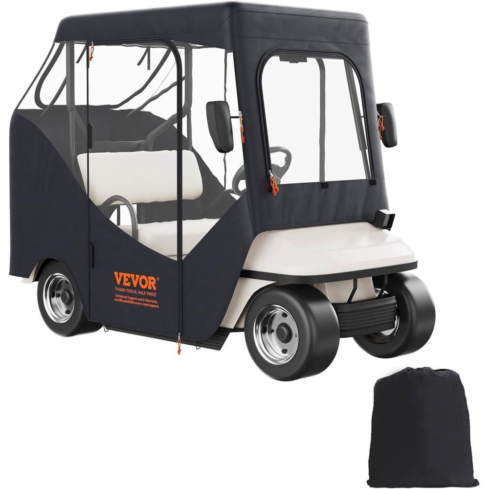 image:imageVEVOR Golf Cart Enclosure Polyester Driving Enclosure Club Car Covers Universal Fits for Most Brand Carts Sunproof and Dustproof Outdoor Cart Cover600D 85x48x53
