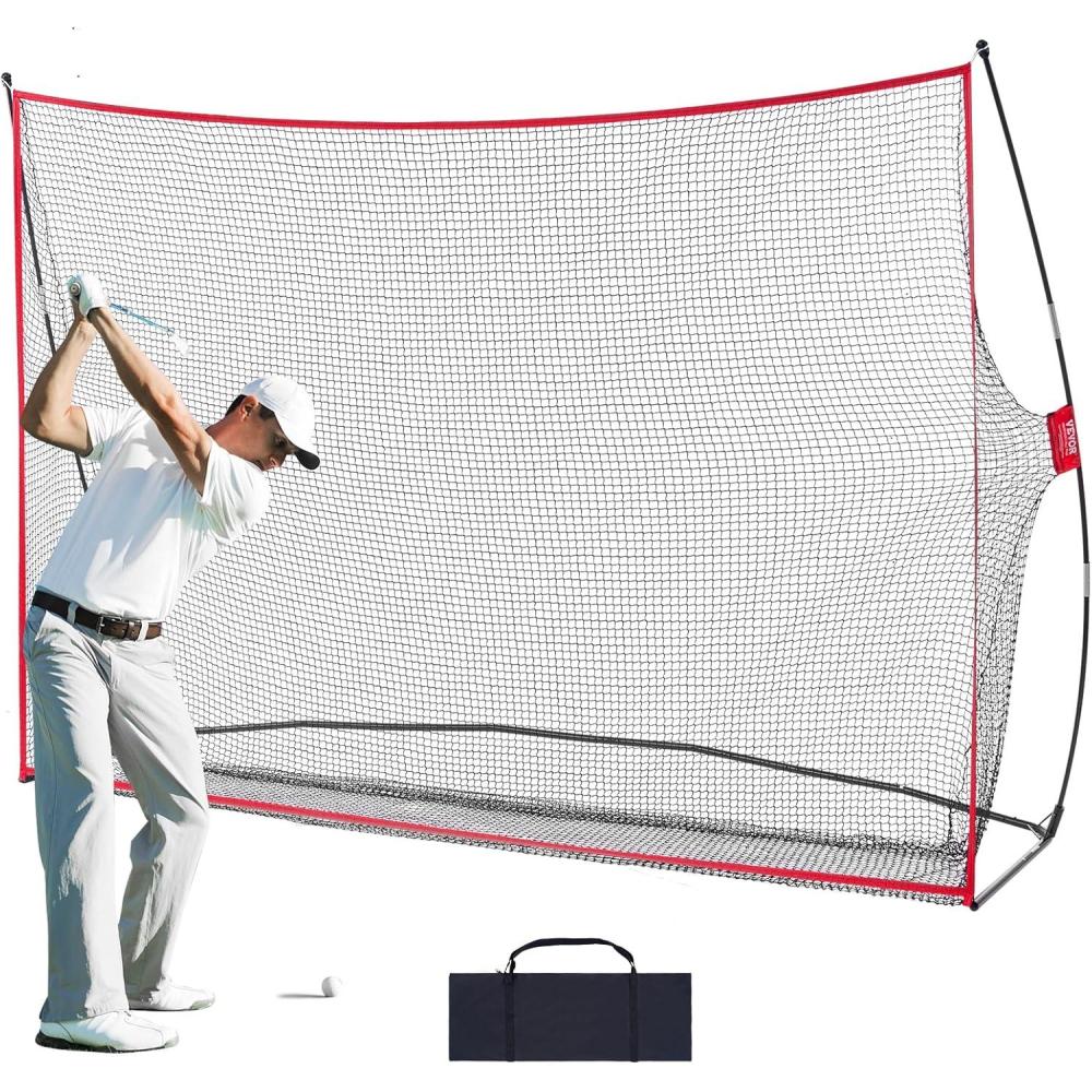 image:imageVEVOR Golf Practice Net Indoor Hitting Net for Baseball Hockey Soccer Heavy Duty Nylon DIY Ball Net Sports Netting Barrier for Backyard Driving Training Swing10x7Ft Golf Net