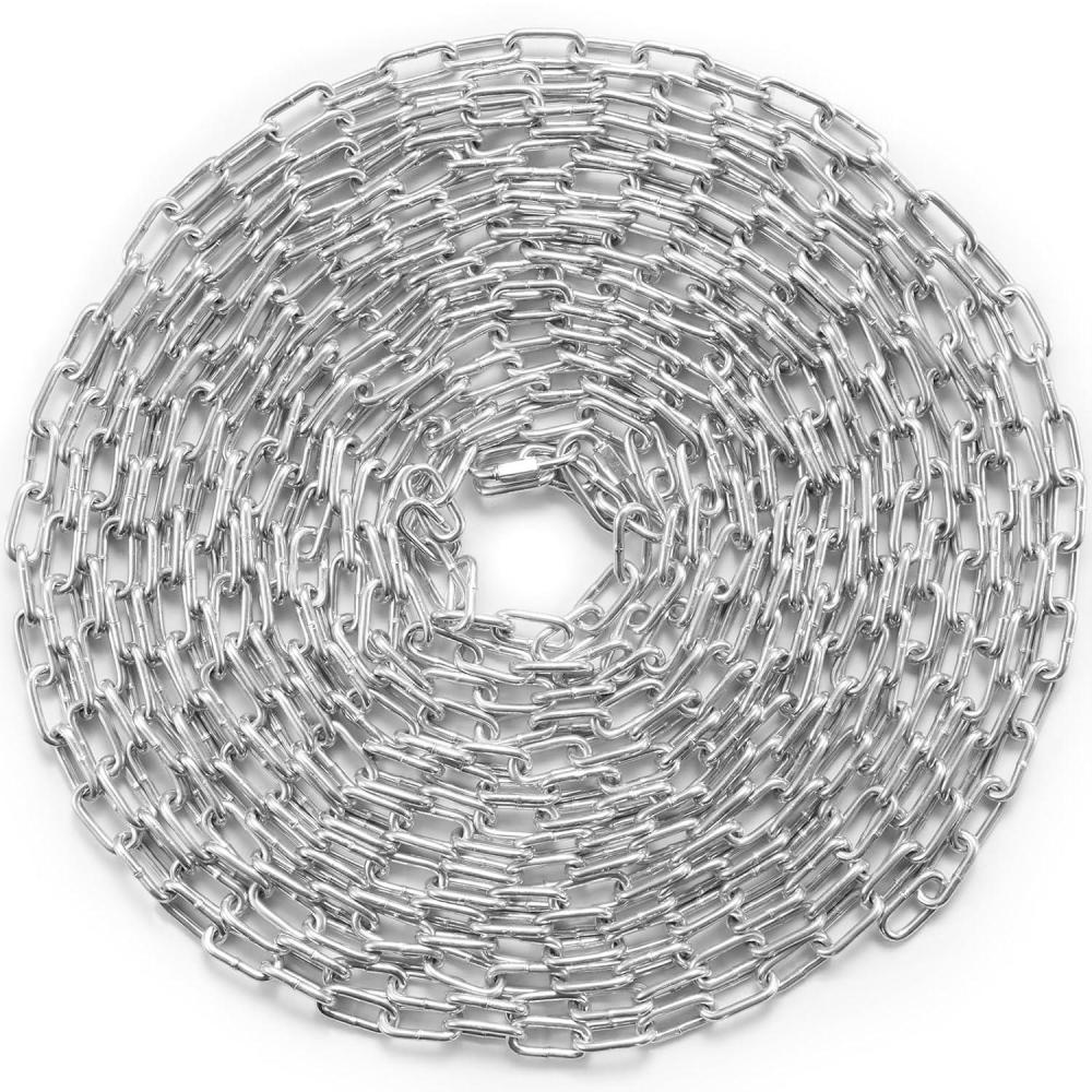 image:imageVEVOR Grade 30 Chain 14 Inch by 100Ft Length Grade 30 Proof Coil Chain Zinc Plated Grade 30 Chain for Towing Logging Agriculture and Guard Rails18 Inch x 33 Ft