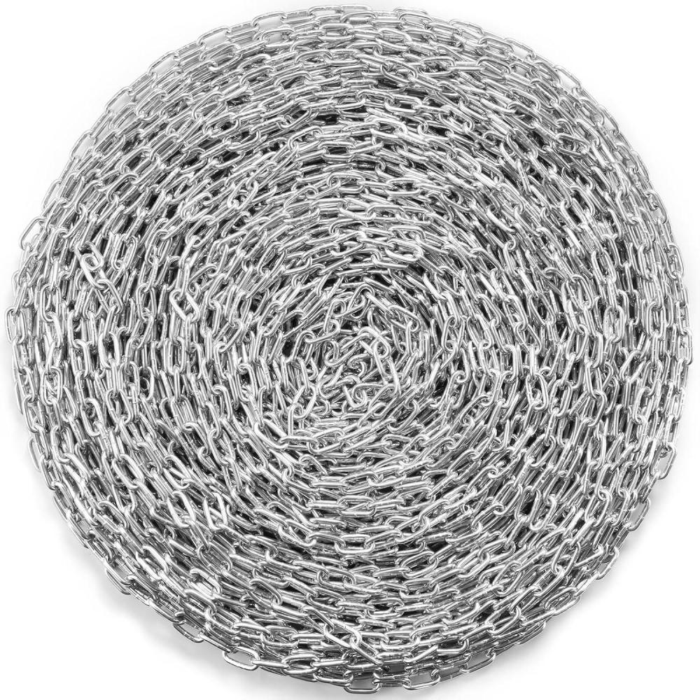 image:imageVEVOR Grade 30 Chain 14 Inch by 100Ft Length Grade 30 Proof Coil Chain Zinc Plated Grade 30 Chain for Towing Logging Agriculture and Guard Rails316 Inch x 250 Ft