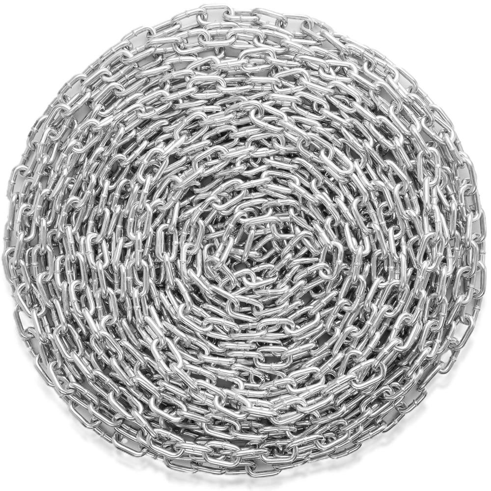 image:imageVEVOR Grade 30 Chain 14 Inch by 100Ft Length Grade 30 Proof Coil Chain Zinc Plated Grade 30 Chain for Towing Logging Agriculture and Guard Rails516 Inch x 92 Ft