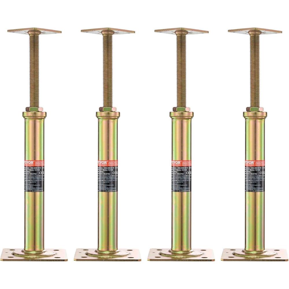 image:imageVEVOR House Floor Jacks 4 PCS Post Floor Joist Jacks for Leveling 11616 Height Range Total Support up to 10000 LBS Galvanized Telescoping Screw Jacks for Temporary SupportFloor Jacks Post