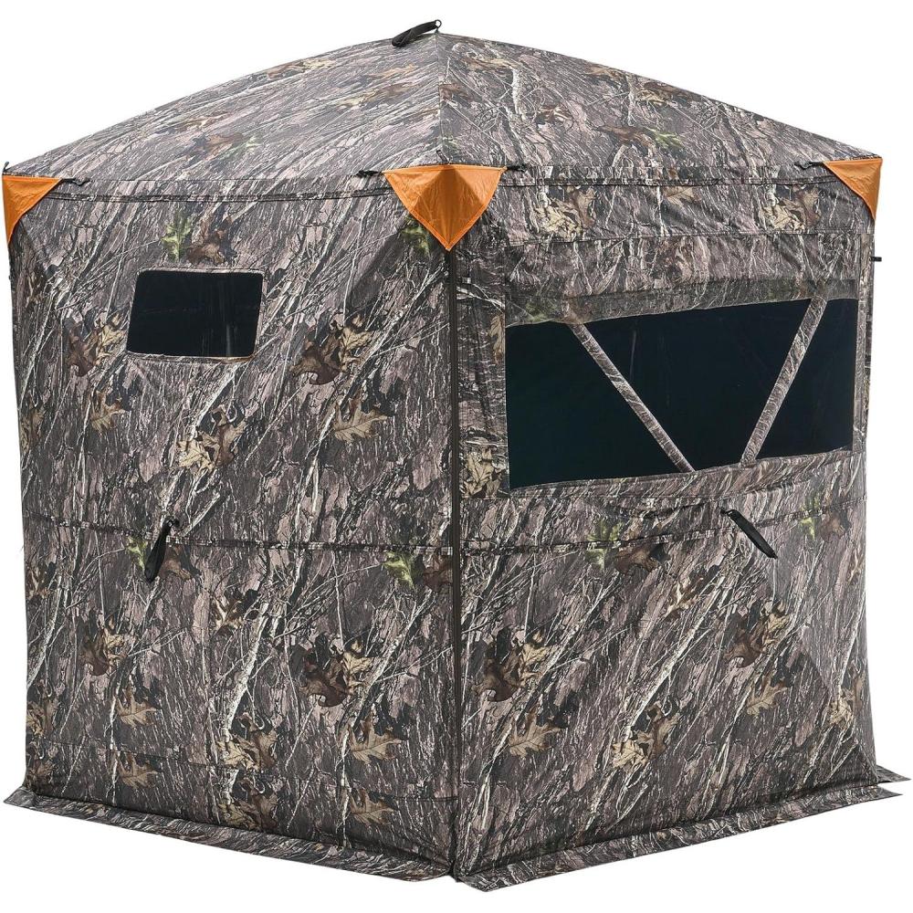 image:imageVEVOR Hunting BlindSee Through Ground Blinds with Carrying Bag 360 Degree Portable Camouflage TentDurable Concealed Shelter with Silent Side Door and Window for Turkey and Deer67 Person H79