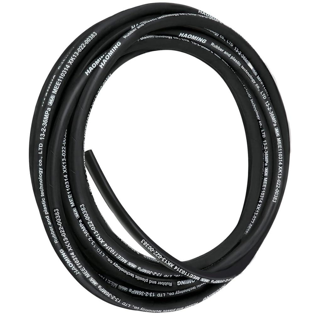 image:imageVEVOR Hydraulic Hose 50 Feet Rubber Hydraulic Hoses with 2 HighTensile Steel Wire Braid Inner Diameter 12 Inch 5000 PSI Max Bulk Hydraulic Hose 40 F to 250 F Hydraulic Oil Flexible Hose50 FT