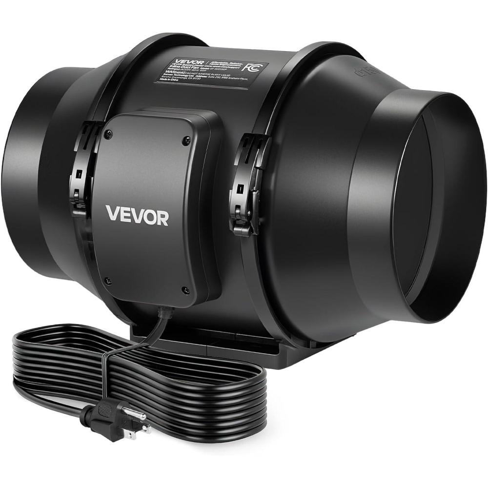 image:imageVEVOR Inline Duct Fan 6Inch 400 CFM with Variable Speed Controller Quiet ACMotor Ventilation Exhaust Fan for Cooling Booster Grow Tents Hydroponics6 Inline Fan