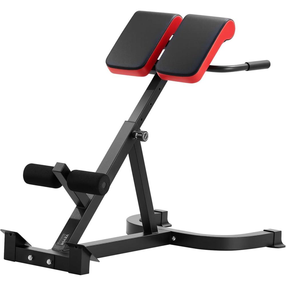 image:imageVEVOR Roman Chair Hyperextension Bench 300 lbs Adjustable Extension Machine MultiFunction Exercise Equipment for Glute Hamstring Lower Back and Ab Workout Fitness Weight Bench for Home Gym