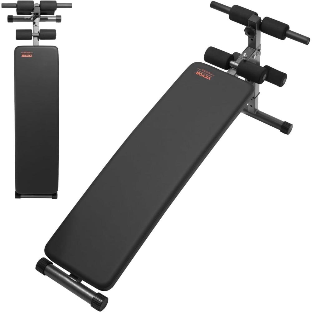 image:imageVEVOR Sit Up Bench Decline Ab Bench with Reverse Crunch Handle Adjustable Height Setting Heavy Duty Steel 5006001000 Lbs Capacity for Home Gym Workouts Strength Training Full Body MusclesAb Bench500lbs