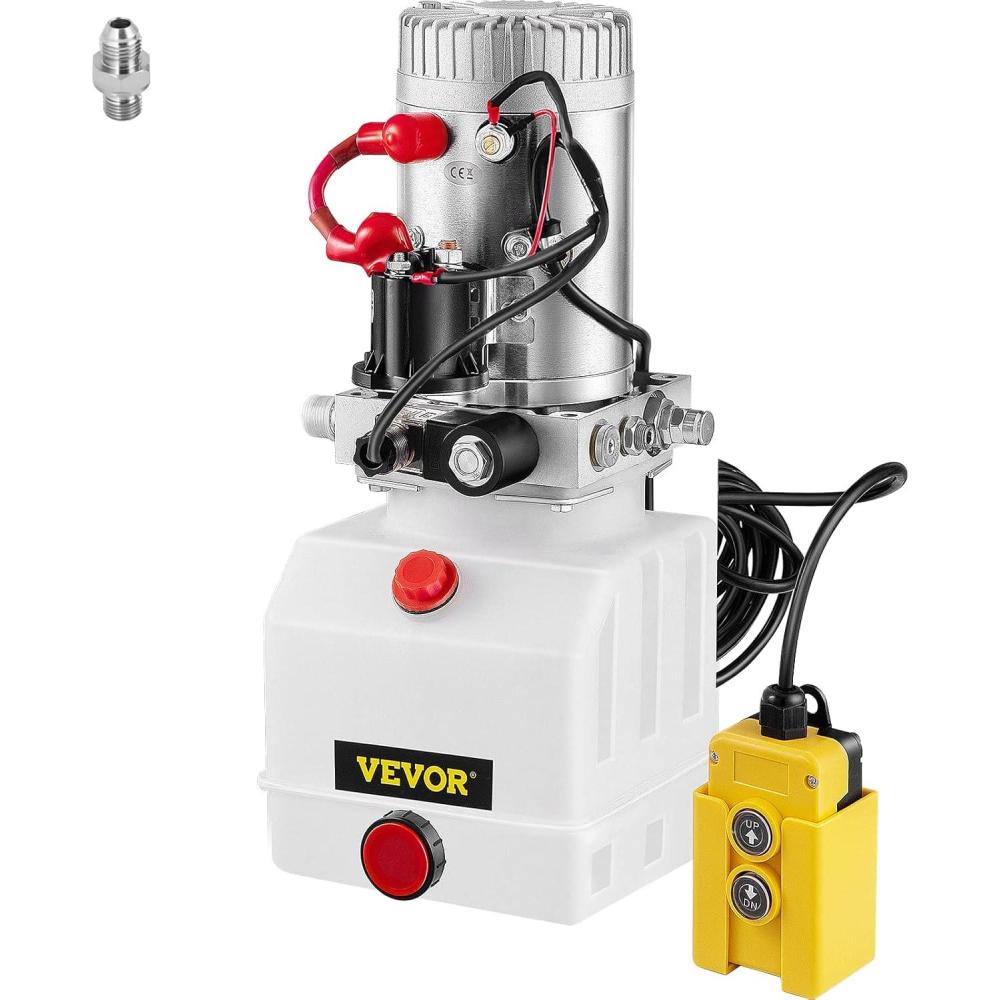image:imageVevor Hydraulic Pump 15 Quart Hydraulic Motor Hydraulic Lift Single Phase Car Lift 3450 RPM Dump Trailer 208230 Volt Portable Car Lift 2 Horsepower Auto Lift Vehicle Lift Portable Power Press4 Quart Plastic