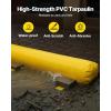 Flood Barrier, Flood Bags, Sandbag Alternative, Water Barrier for Flooding with Great Waterproof Effect, Reusable PVC Water Diversion Tubes, Lightweight Flood Barriers for Home, Door, Garage(12ft (L) *12(h))