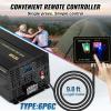 VEVOR 1000W Pure Sine Wave Inverter, DC 12V to AC 120V Power Inverter with 2 AC Outlets 1 USB Port 1 Type-C Port, Remote Control for Small Home Devices Like Smartphone Laptop, CE FCC Certified(5000W)