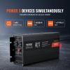 VEVOR 1000W Pure Sine Wave Inverter, DC 12V to AC 120V Power Inverter with 2 AC Outlets 1 USB Port 1 Type-C Port, Remote Control for Small Home Devices Like Smartphone Laptop, CE FCC Certified(2000W)