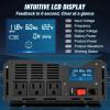 VEVOR 1000W Pure Sine Wave Inverter, DC 12V to AC 120V Power Inverter with 2 AC Outlets 1 USB Port 1 Type-C Port, Remote Control for Small Home Devices Like Smartphone Laptop, CE FCC Certified(2500W)