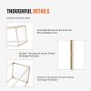 VEVOR 10PCS 31.5inch High Wedding Flower Stand, With Acrylic Laminate,Metal Vase Column Geometric Centerpiece Stands, Gold Rectangular Floral Display Rack for Events Reception, Party Decoration
