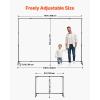 VEVOR 10ft x10ft Pipe and Drape Kit, Heavy Duty Backdrop Stand with Carbon Steel Base, Adjustable Backdrop Support with 2 Clamps and A Carry Bag for Wedding, Party, Event, Photography and Exhibition(7 x 10 ft)
