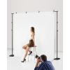 VEVOR 10ft x10ft Pipe and Drape Kit, Heavy Duty Backdrop Stand with Carbon Steel Base, Adjustable Backdrop Support with 2 Clamps and A Carry Bag for Wedding, Party, Event, Photography and Exhibition(8.5 x 10 ft)