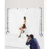 VEVOR 10ft x10ft Pipe and Drape Kit, Heavy Duty Backdrop Stand with Carbon Steel Base, Adjustable Backdrop Support with 2 Clamps and A Carry Bag for Wedding, Party, Event, Photography and Exhibition(7 x 10 ft)