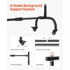 VEVOR 10ft x10ft Pipe and Drape Kit, Heavy Duty Backdrop Stand with Carbon Steel Base, Adjustable Backdrop Support with 2 Clamps and A Carry Bag for Wedding, Party, Event, Photography and Exhibition(7 x 10 ft)