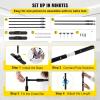 VEVOR 10ft x10ft Pipe and Drape Kit, Heavy Duty Backdrop Stand with Carbon Steel Base, Adjustable Backdrop Support with 2 Clamps and A Carry Bag for Wedding, Party, Event, Photography and Exhibition(8 x 8 ft)