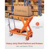 VEVOR 1100 LBS Hydraulic Lift Table Cart with 11″-35.4″ Lift Range, Hydraulic Scissor Cart with Non-Slip Pad & 4 Wheels, Manual Single Scissor Lift for Material Handling and Transportation