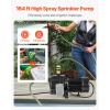 VEVOR 115 Volt Shallow Well Jet Pump, 1 HP, 17.6 GPM Heavy-duty Cast Iron Irrigation Water Pump, 164 ft Max Head, 20-40 PSI, IPX4 Waterproof, for Garden Lawn & Field Irrigation High-Rise Water Supply(1HP Cast Iron)