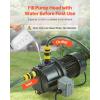 VEVOR 115 Volt Shallow Well Jet Pump, 1 HP, 17.6 GPM Heavy-duty Cast Iron Irrigation Water Pump, 164 ft Max Head, 20-40 PSI, IPX4 Waterproof, for Garden Lawn & Field Irrigation High-Rise Water Supply(1HP Cast Iron)