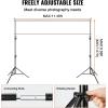 VEVOR 11.5 x 9.6 ft Heavy Duty Backdrop Stand, Height Adjustable Photography Backdrop Stand, Background Support System with 6 Clamps and A Carry Bag, for Party, Wedding, Display, Photo(10 x 12 Ft)