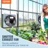 VEVOR 12” Shutter Exhaust Fan, High-speed 1000 CFM, Aluminum Wall Mount Attic Fan with AC-motor, Ventilation and Cooling for Greenhouses, Garages, Sheds, Shops, FCC(16 Inch)