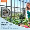 VEVOR 12” Shutter Exhaust Fan, High-speed 1000 CFM, Aluminum Wall Mount Attic Fan with AC-motor, Ventilation and Cooling for Greenhouses, Garages, Sheds, Shops, FCC(24 Inch)