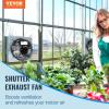 VEVOR 12” Shutter Exhaust Fan, High-speed 1000 CFM, Aluminum Wall Mount Attic Fan with AC-motor, Ventilation and Cooling for Greenhouses, Garages, Sheds, Shops, FCC(12 Inch)