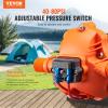 VEVOR 12V Diaphragm Pump, 1.8 GPM (6.81 L/min), 3-Chamber 12 Volt DC Water Pump with Automatic Pressure Switch 40-100 PSI Adjustable, 60 PSI, 1/2” MNPT Port, for RV Yacht Food Truck Camper Marine(12V  1.8GPM  60PSI(Adjustable))