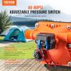 VEVOR 12V Diaphragm Pump, 1.8 GPM (6.81 L/min), 3-Chamber 12 Volt DC Water Pump with Automatic Pressure Switch 40-100 PSI Adjustable, 60 PSI, 1/2” MNPT Port, for RV Yacht Food Truck Camper Marine(12V  3.0GPM  55PSI(Adjustable))