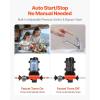 VEVOR 12V Diaphragm Pump, 1.8 GPM (6.81 L/min), 3-Chamber 12 Volt DC Water Pump with Automatic Pressure Switch 40-100 PSI Adjustable, 60 PSI, 1/2” MNPT Port, for RV Yacht Food Truck Camper Marine(12V  4-Chamber  6.0GPM  70PSI)