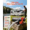 VEVOR 12V Diaphragm Pump, 1.8 GPM (6.81 L/min), 3-Chamber 12 Volt DC Water Pump with Automatic Pressure Switch 40-100 PSI Adjustable, 60 PSI, 1/2” MNPT Port, for RV Yacht Food Truck Camper Marine(12V  4-Chamber  6.0GPM  70PSI)