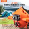 VEVOR 12V Diaphragm Pump, 1.8 GPM (6.81 L/min), 3-Chamber 12 Volt DC Water Pump with Automatic Pressure Switch 40-100 PSI Adjustable, 60 PSI, 1/2” MNPT Port, for RV Yacht Food Truck Camper Marine(12V  5.0GPM  70PSI(Adjustable))