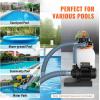 VEVOR 14-inch Sand Filter Pump for Above Ground, Digital Programmer Timer, 3000 GPH, 3/4 HP Pool Pumps System & Filters Combo Set with 6-Way Multi-Port Valve & Strainer Basket, Easy Installation(White)
