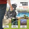 VEVOR 1HP Shallow Well Pump Portable, 1380 GPH Garden Jet Pump with Automatic Controller, 145 ft Head Stainless Steel Sprinkler Booster Pumps, for Garden Lawn Irrigation System, Water Transfer(1 HP with Automatic Controller)