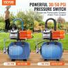 VEVOR 1HP Shallow Well Pump Portable, 1380 GPH Garden Jet Pump with Automatic Controller, 145 ft Head Stainless Steel Sprinkler Booster Pumps, for Garden Lawn Irrigation System, Water Transfer(1.6 HP with Tank SS)