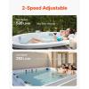 VEVOR 2 Speed SPA Pump, 48-Frame, AC 110-120V Hot Tub SPA Pump, 1.5 HP / 150 GPM / 42.65 ft High Speed or 0.46 HP / 70 GPM / 9.18 ft Low Speed, 2” Port 90° Rotational Interface for Hot Tub(48-Frame 2HP)