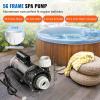 VEVOR 2 Speed SPA Pump, 48-Frame, AC 110-120V Hot Tub SPA Pump, 1.5 HP / 150 GPM / 42.65 ft High Speed or 0.46 HP / 70 GPM / 9.18 ft Low Speed, 2” Port 90° Rotational Interface for Hot Tub(3 HP)