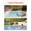 VEVOR 2 Speed SPA Pump, 48-Frame, AC 110-120V Hot Tub SPA Pump, 1.5 HP / 150 GPM / 42.65 ft High Speed or 0.46 HP / 70 GPM / 9.18 ft Low Speed, 2” Port 90° Rotational Interface for Hot Tub(48-Frame 3HP)