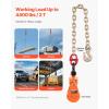 VEVOR 2 Ton Snatch Block with G80 Chain, Swivel Shackle, 3″ Sheave for 3/8″ Wire Rope, Snatch Block Pulley for Towing and Recovery Applications on Flatbed Tow Truck Rollback Wrecker Car Carrier Cable(orange)