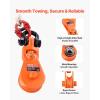 VEVOR 2 Ton Snatch Block with G80 Chain, Swivel Shackle, 3″ Sheave for 3/8″ Wire Rope, Snatch Block Pulley for Towing and Recovery Applications on Flatbed Tow Truck Rollback Wrecker Car Carrier Cable(orange)