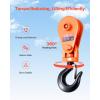 VEVOR 2 Ton Snatch Block with Swivel Hook, 3″ Sheave 3/8″ Inch Wire Rope, Heavy Duty Snatch Block Pulley 4400 lbs for Towing and Recovery Operations on Tow Truck Rollback Wrecker Car Hauler Winches(orange)