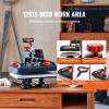 VEVOR 2 in 1 Heat Press Machine for T Shirts and Hats, 15×15 Inch Professional Swing Away Digital Tshirt Press Machine for Sublimation, Vinyl, Heat Transfer Projects(11in1-Red)