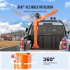 VEVOR 2200 lbs Electric Pickup Truck Crane with Electric Winch 6000 lbs 12V, Folding Truck-Mounted Bed Crane, Steel Pickup Truck Jib Crane Hoist 360° Swivel for Lifting Goods in Construction, Factory(2200 lbs with Electric Winch 6000 lbs)