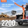VEVOR 2200 lbs Electric Pickup Truck Crane with Electric Winch 6000 lbs 12V, Folding Truck-Mounted Bed Crane, Steel Pickup Truck Jib Crane Hoist 360° Swivel for Lifting Goods in Construction, Factory(2200 lbs with Electric Winch 6000 lbs)