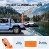 VEVOR 2200 lbs Electric Pickup Truck Crane with Electric Winch 6000 lbs 12V, Folding Truck-Mounted Bed Crane, Steel Pickup Truck Jib Crane Hoist 360° Swivel for Lifting Goods in Construction, Factory(1100 lbs with Electric Winch 3500 lbs)