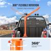 VEVOR 2200 lbs Electric Pickup Truck Crane with Electric Winch 6000 lbs 12V, Folding Truck-Mounted Bed Crane, Steel Pickup Truck Jib Crane Hoist 360° Swivel for Lifting Goods in Construction, Factory(1100 lbs with Electric Winch 3500 lbs)