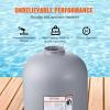 VEVOR 25033BX 19-inch, Up to 45 GPM Flow Rate, Above Inground Swimming Pool Sand System with 7-Way Multi-Port Valve, Filter, Backwash, Rinse, Recirculate, Waste, Winter, Closed Functions, Gray(24 inch)